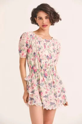 Love Shack Fancy - Mavis Dress in Veiled Kiss Pink