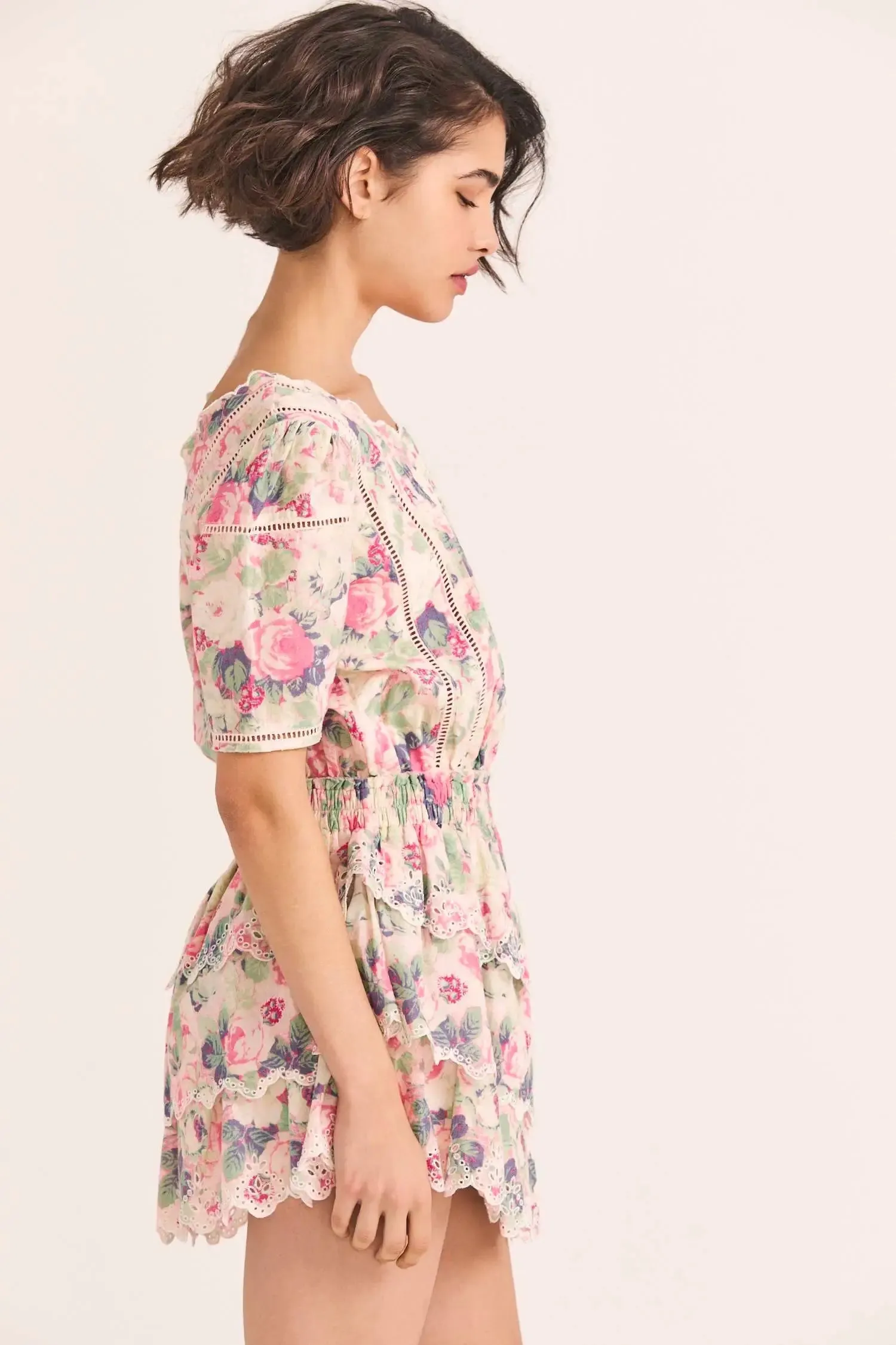 Love Shack Fancy - Mavis Dress in Veiled Kiss Pink