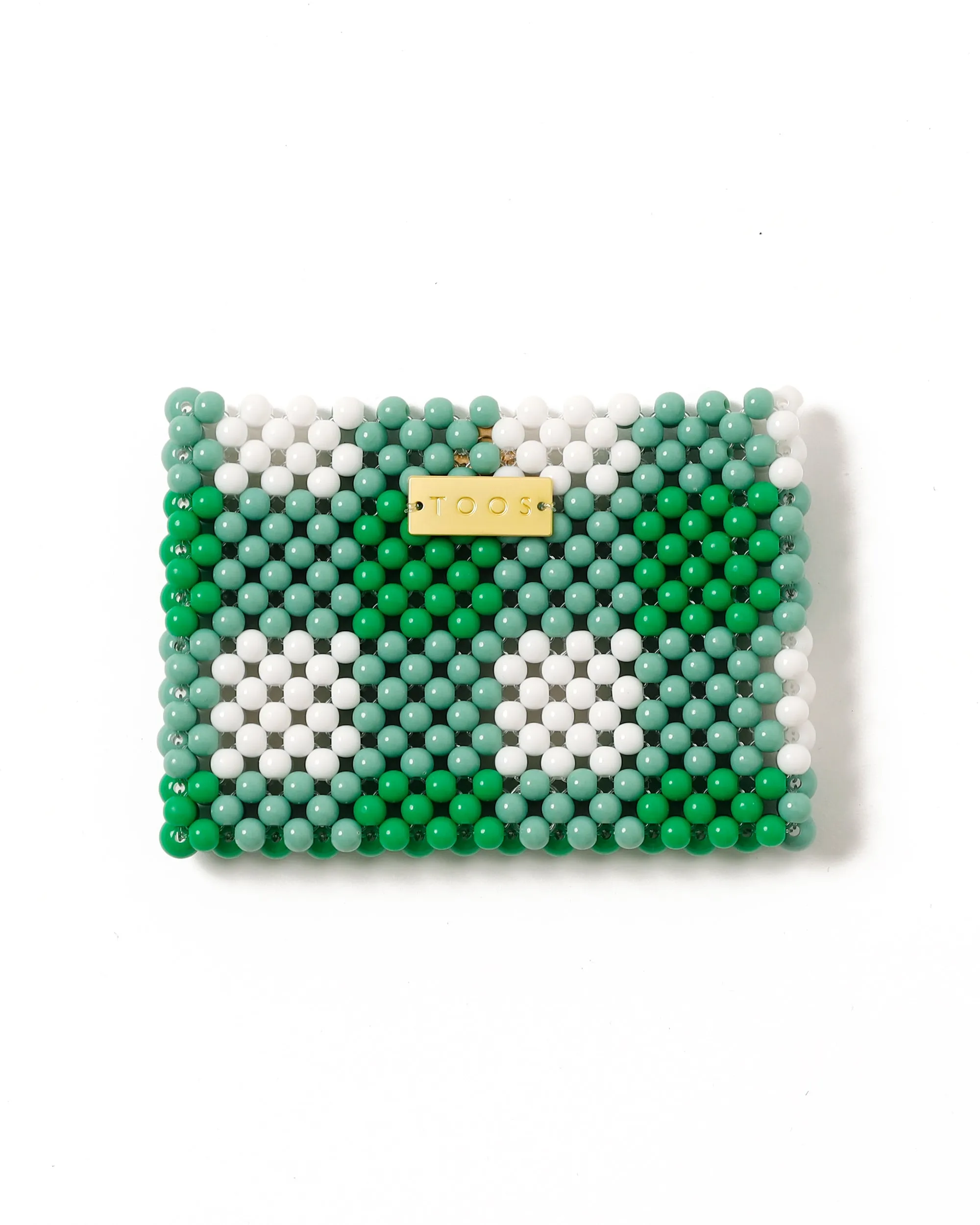 <b>TOOS</b><br>card case (green checked)