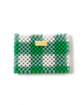 <b>TOOS</b><br>card case (green checked)