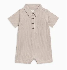 Mato Seersucker Collard Romper