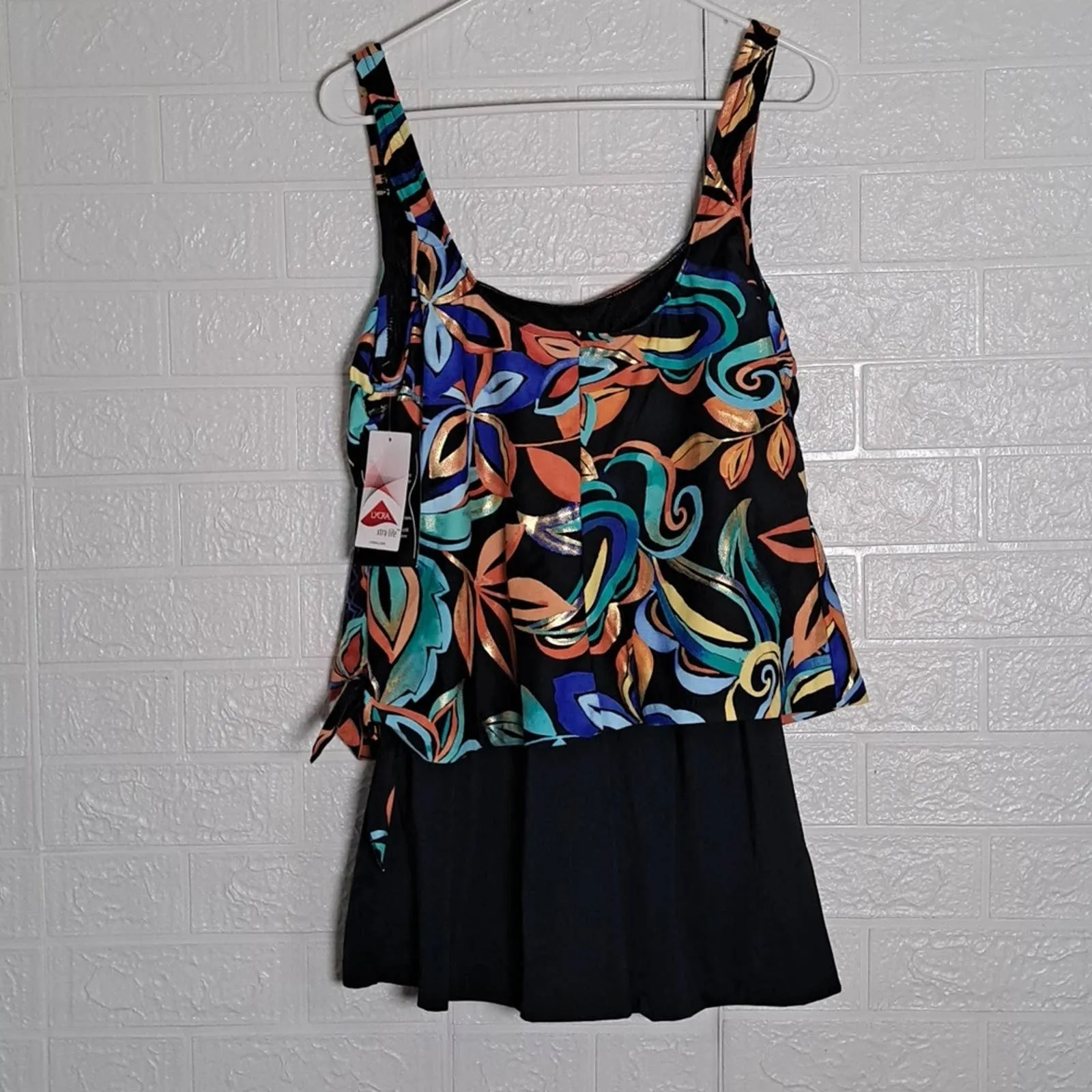 Maxine of Hollywood Watercolor Expressions Faux Skirtini Swim