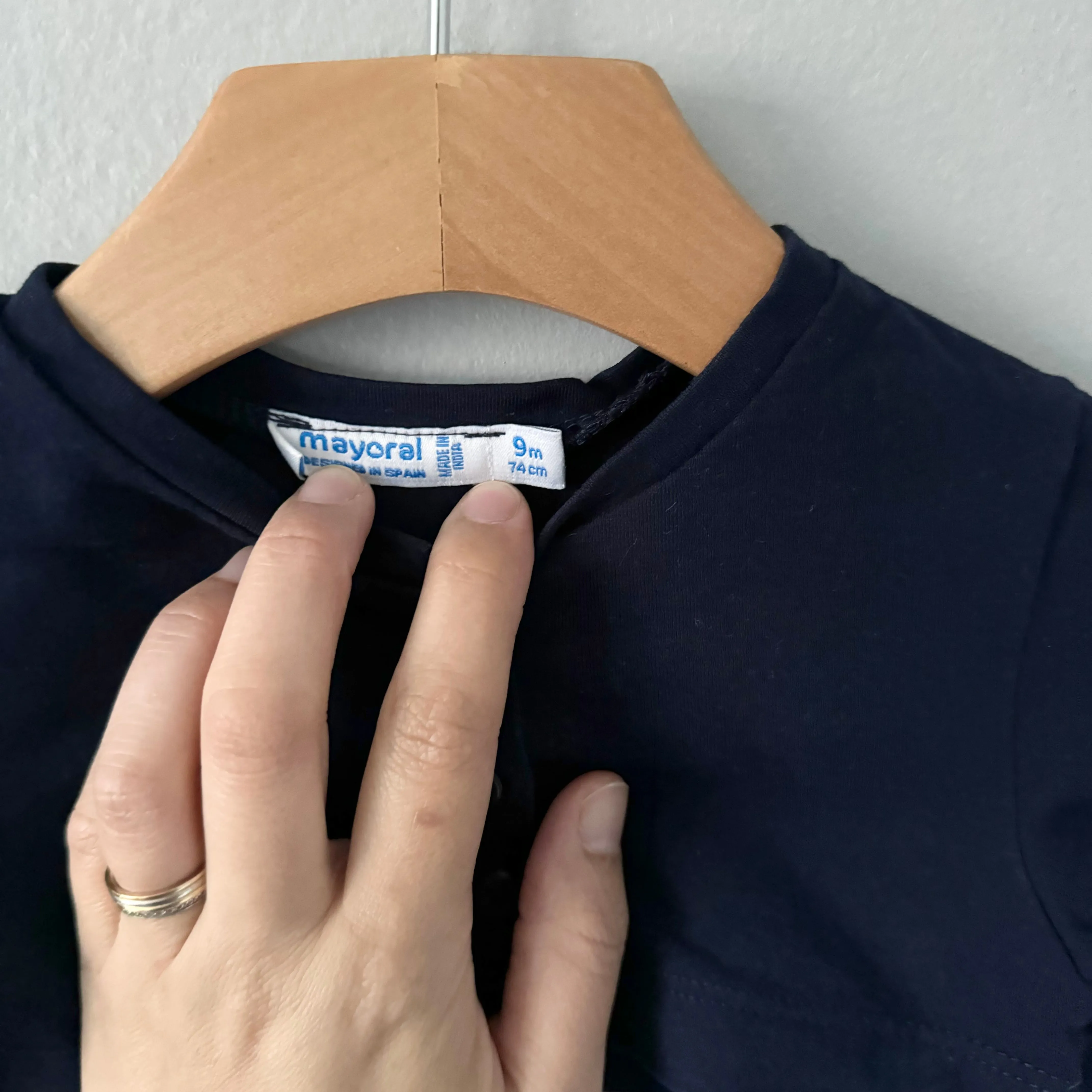 Mayoral / Navy long sleeve cotton cardigan / 9M