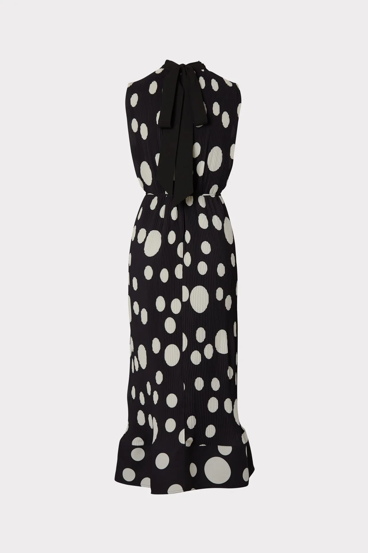 Melina Pleated Dot Dress