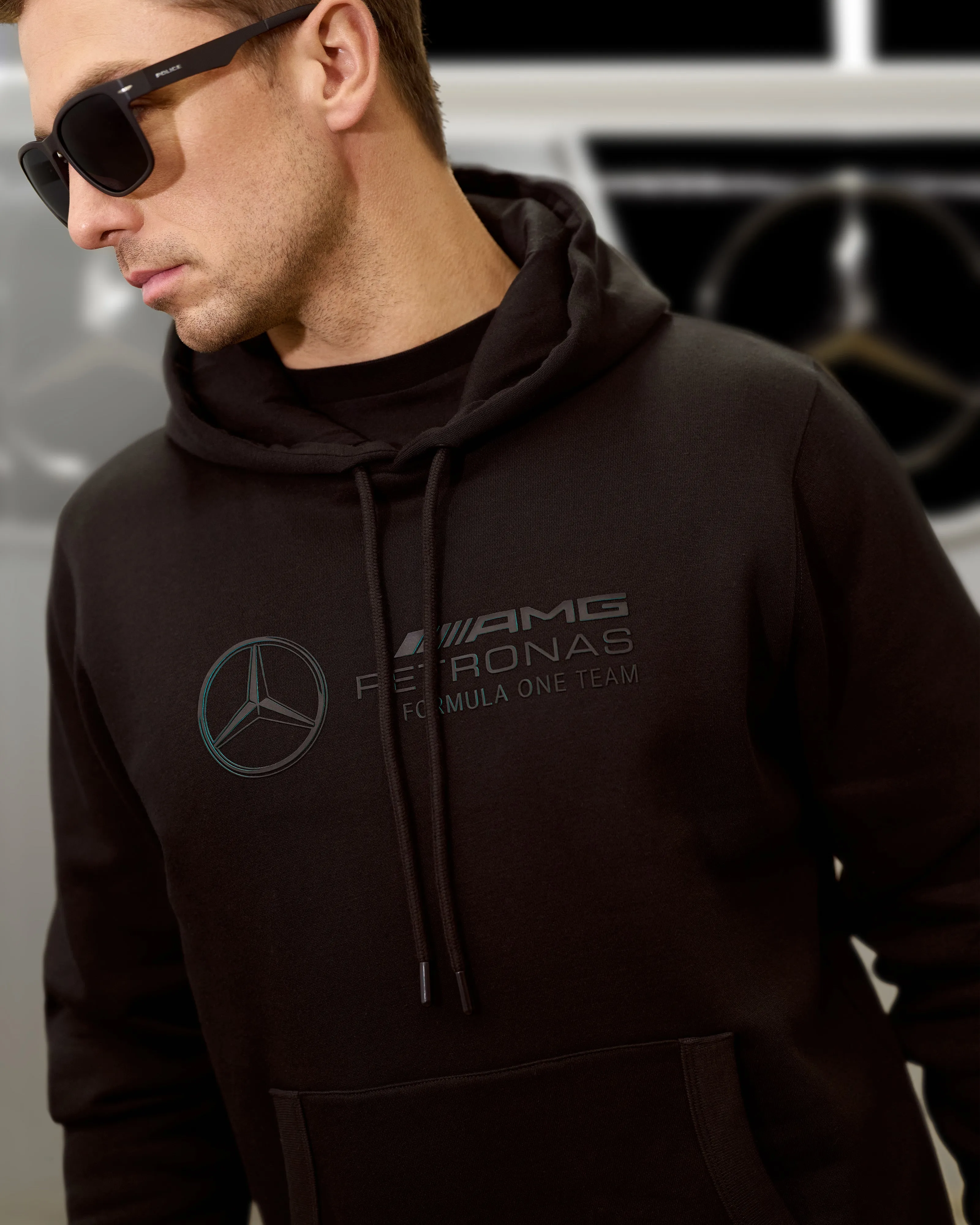 Mens Stealth Logo Hoody Black
