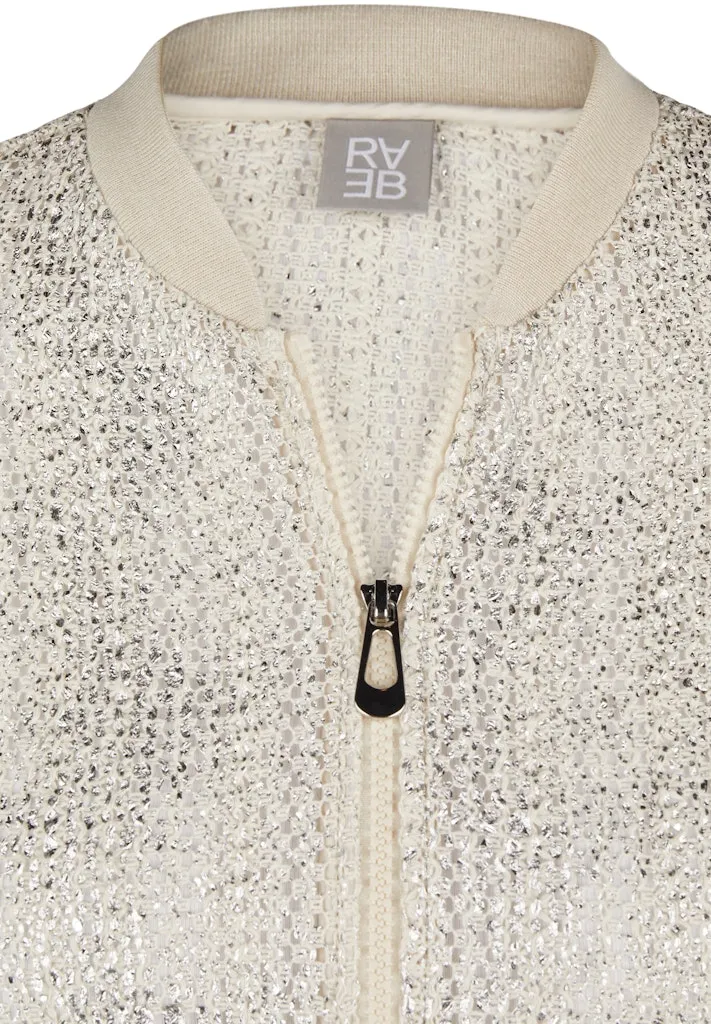 Metallic Bomber Jacket - Ivory