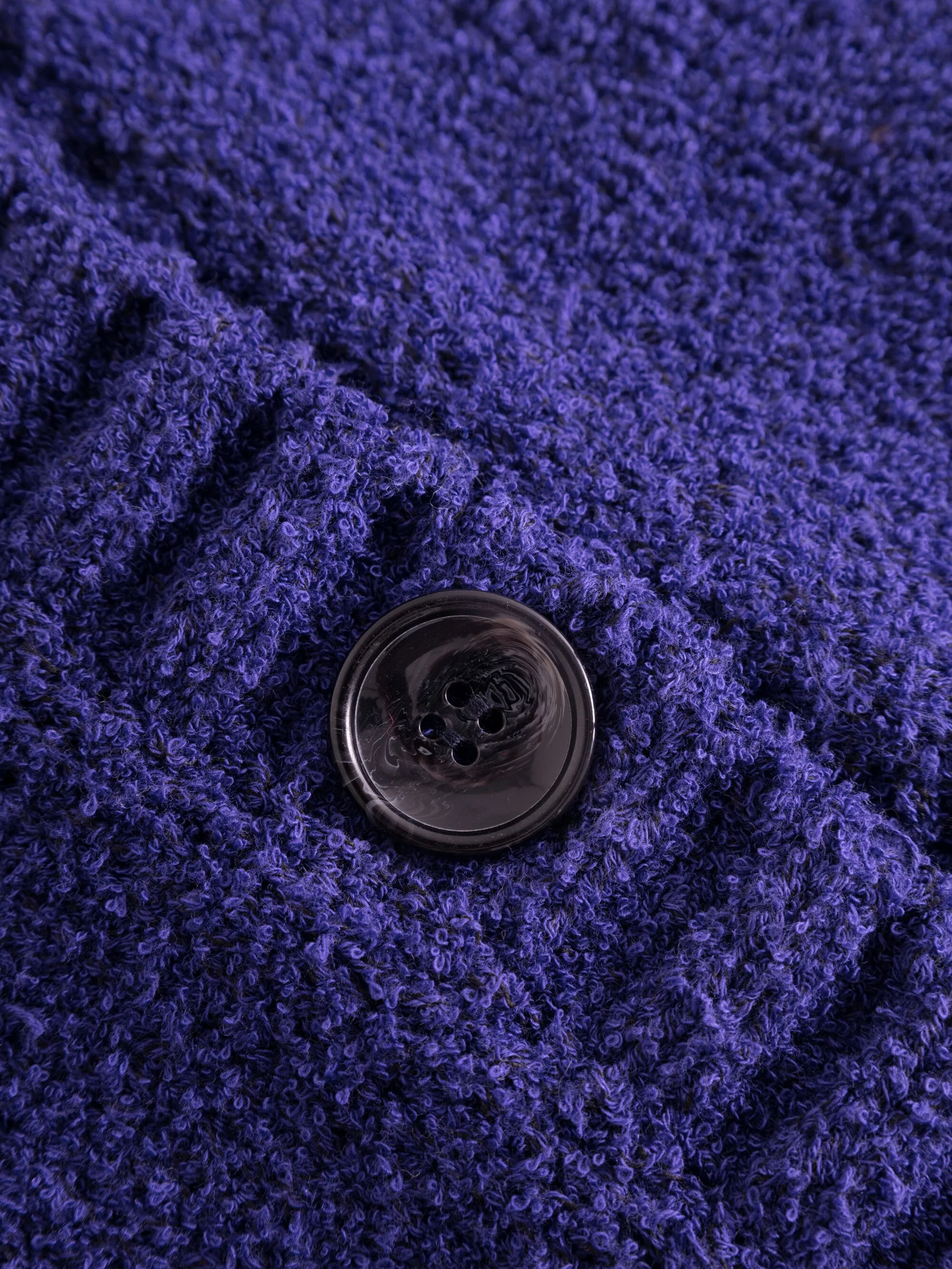 Mouline big collar cardigan - Deep Purple