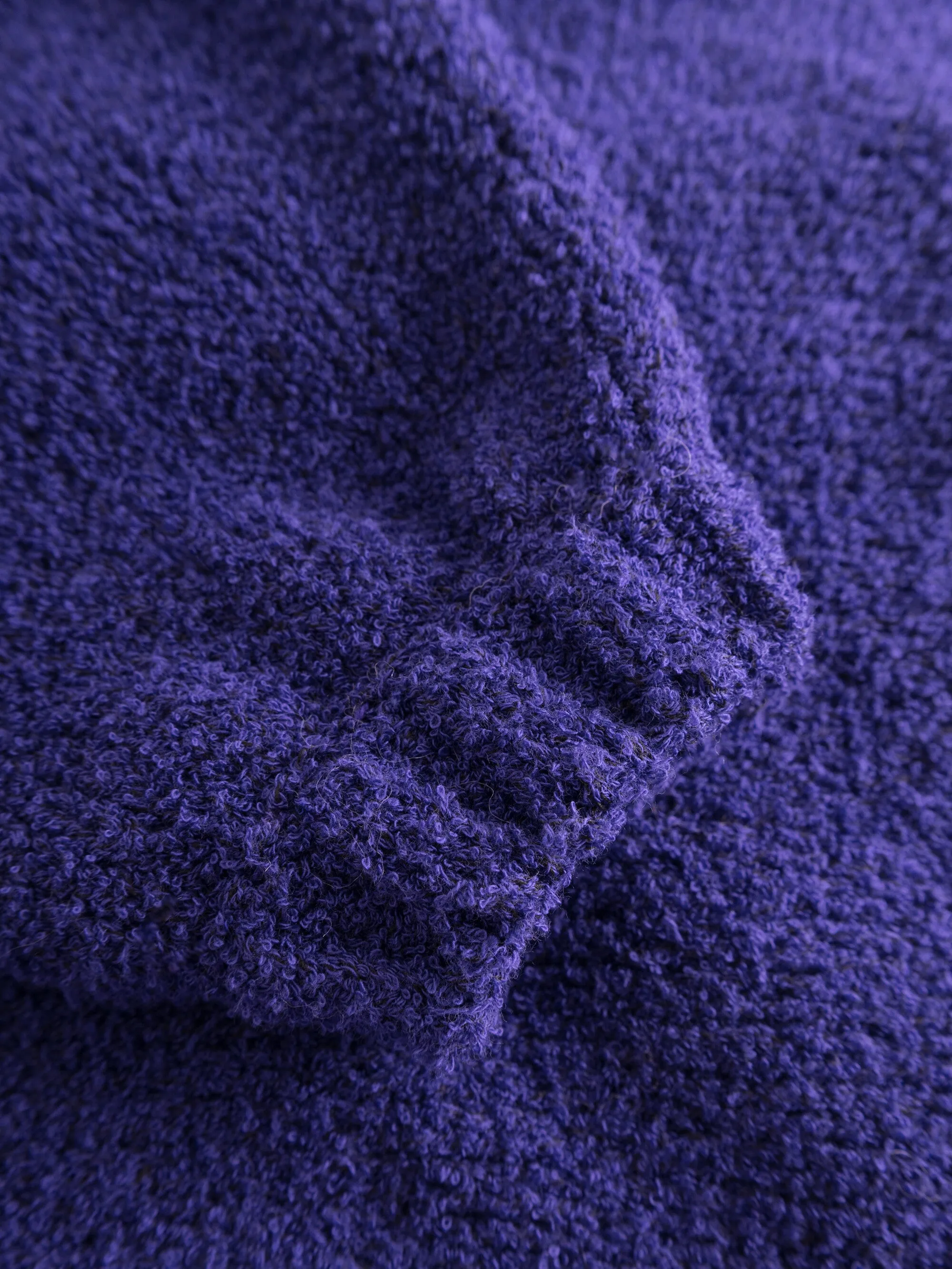 Mouline big collar cardigan - Deep Purple