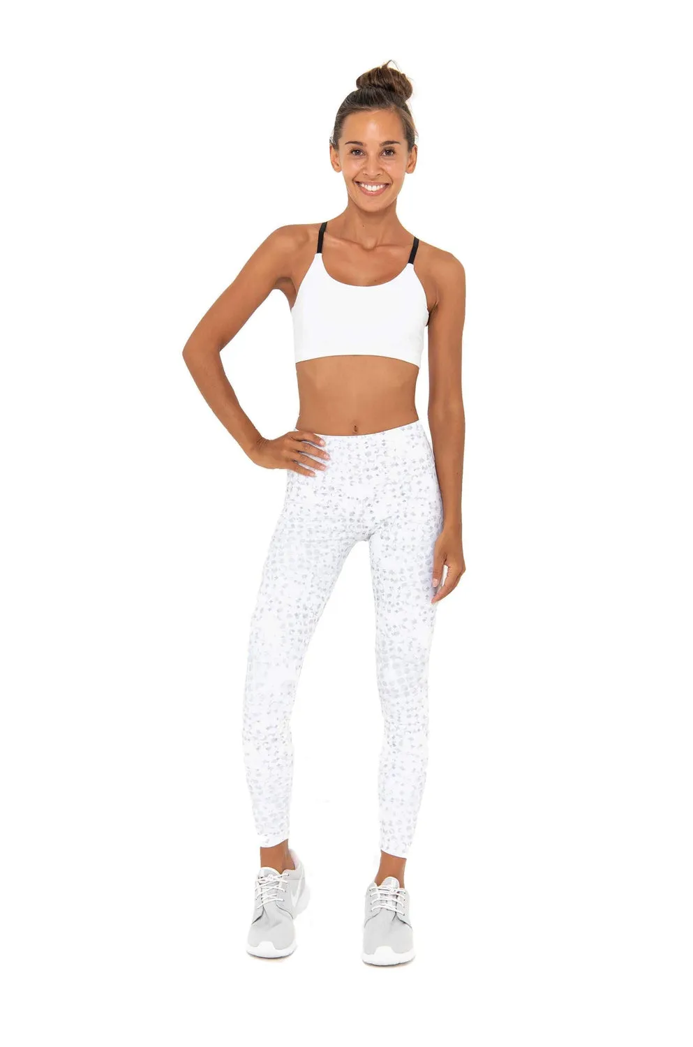NAOMI HIGH WAIST 7/8  LEGGING - OYSTER MONOCHROME