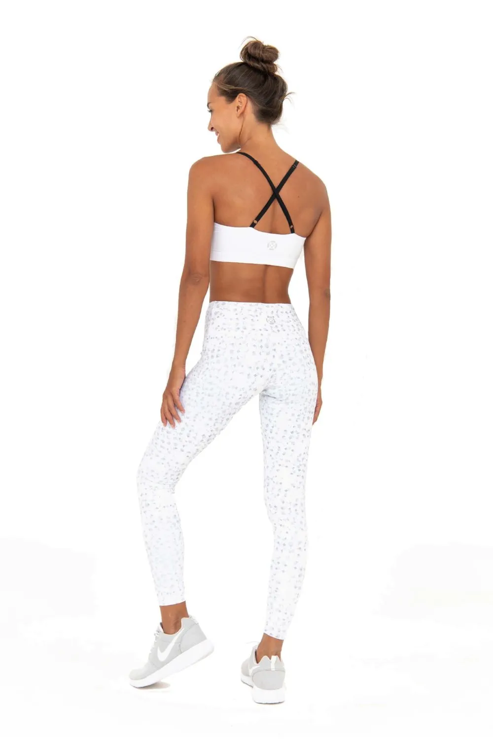 NAOMI HIGH WAIST 7/8  LEGGING - OYSTER MONOCHROME