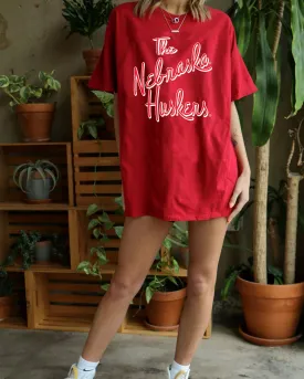 Nebraska Huskers Beverly Red Thrifted Tee