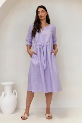 Nelle Linen Dress Lilac