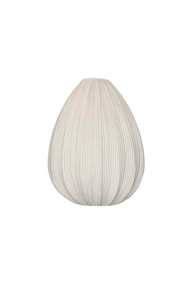 Neutral Pleated Fabric Teardrop Ceiling Light