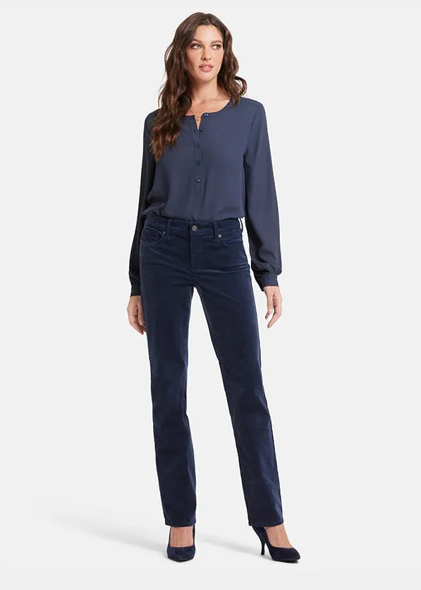 NYDJ - Corduroy Marilyn Straight Pants - Starless Sky