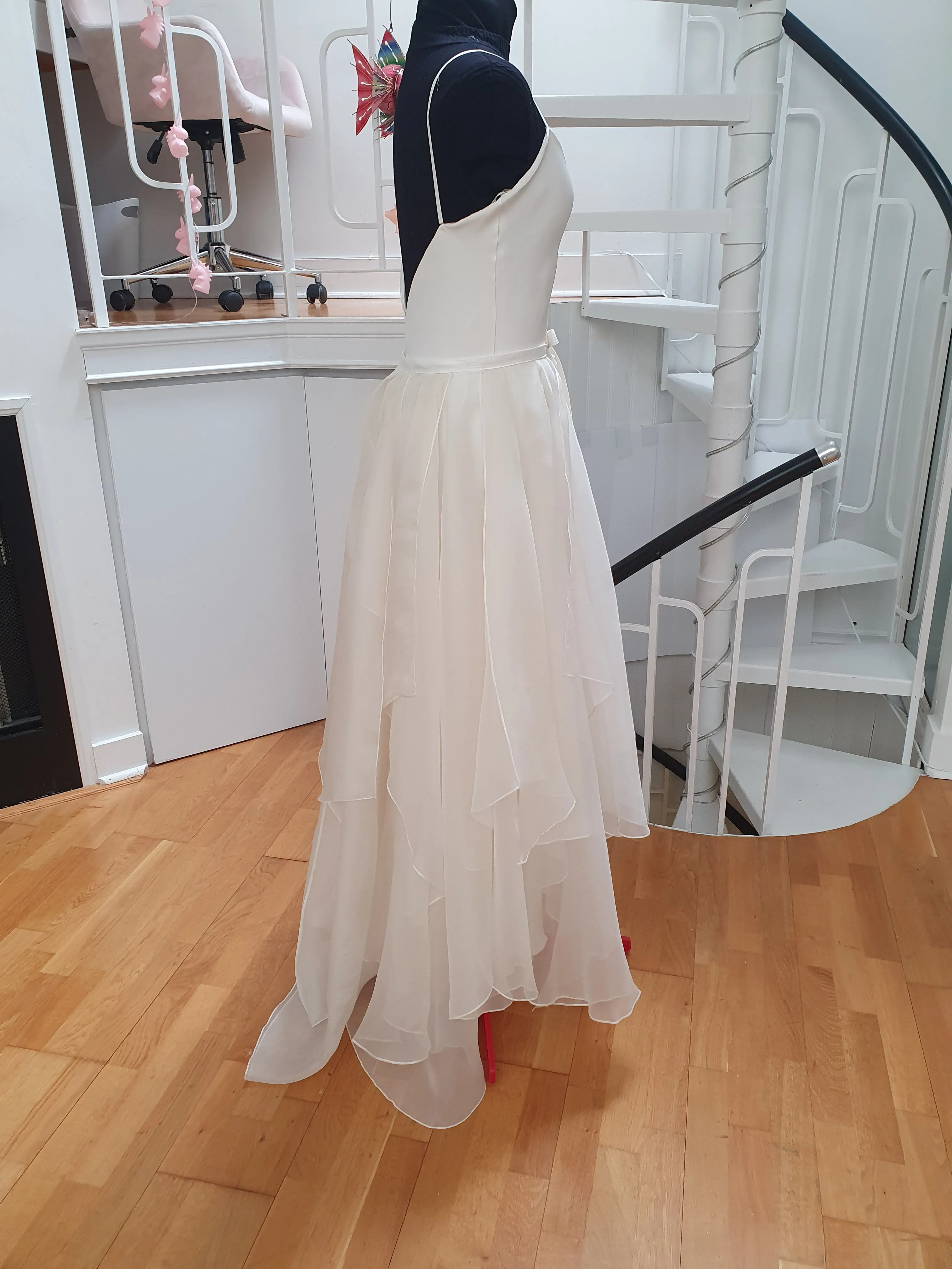 Overskirt 11: EcoChic Bridal silk organza waist 25-35