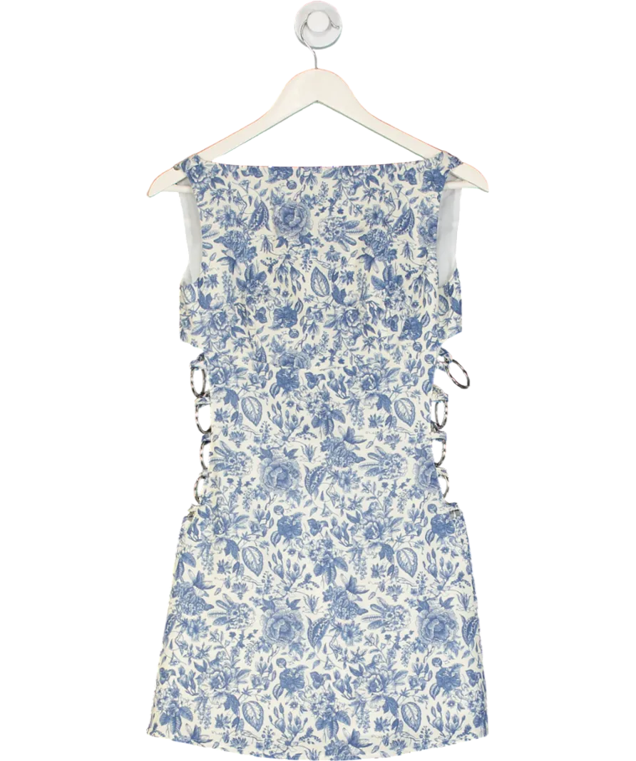 Peppermayo Blue Bloom Linen Mini Dress UK 6