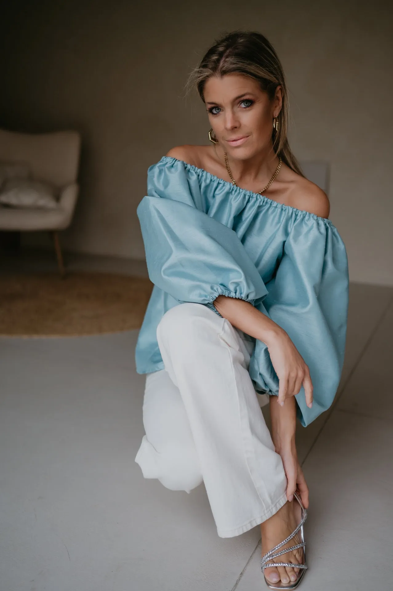 Piano blouse I Turquoise