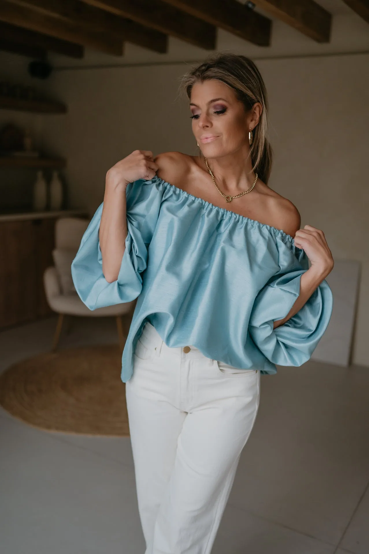Piano blouse I Turquoise