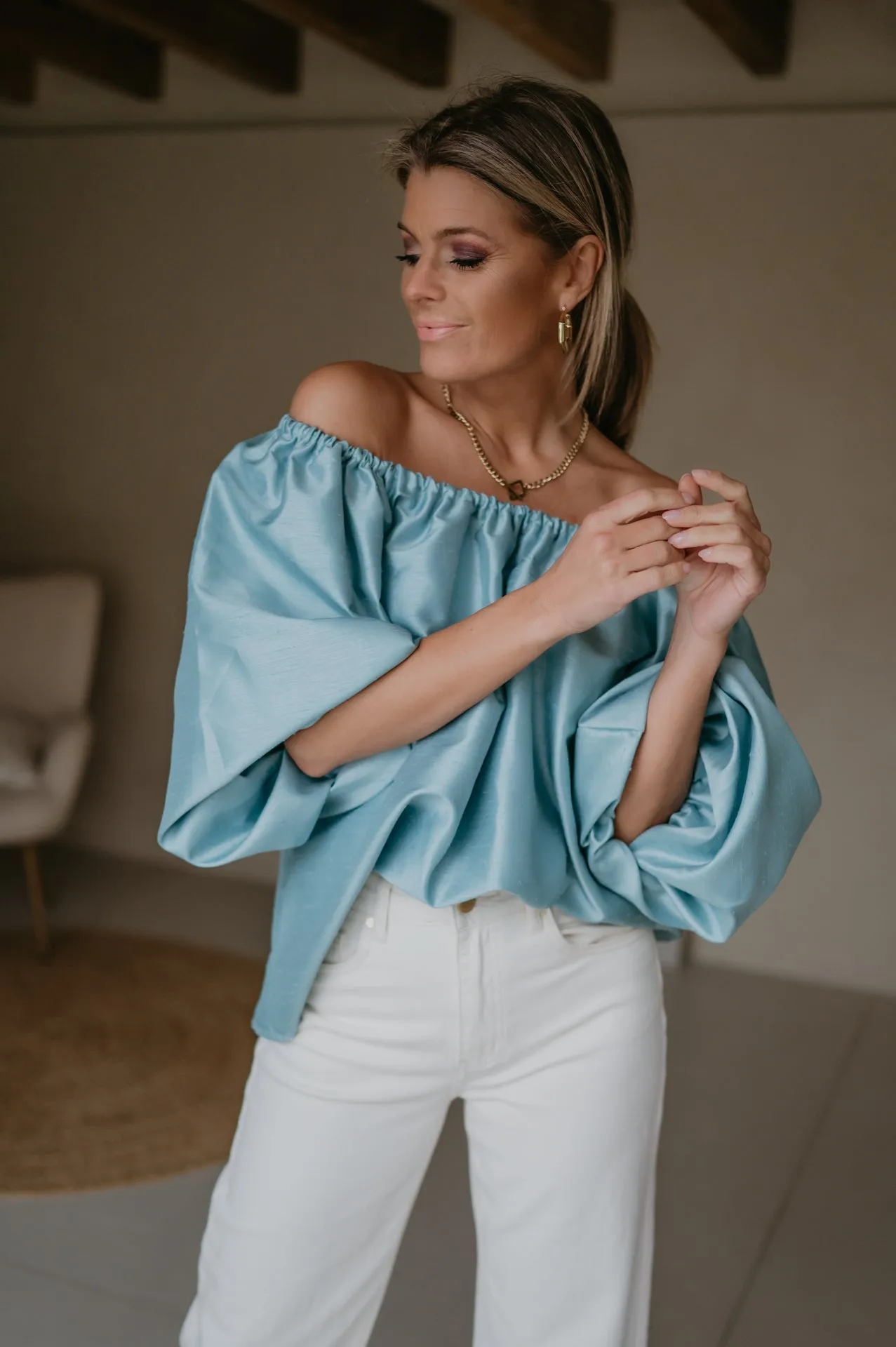 Piano blouse I Turquoise