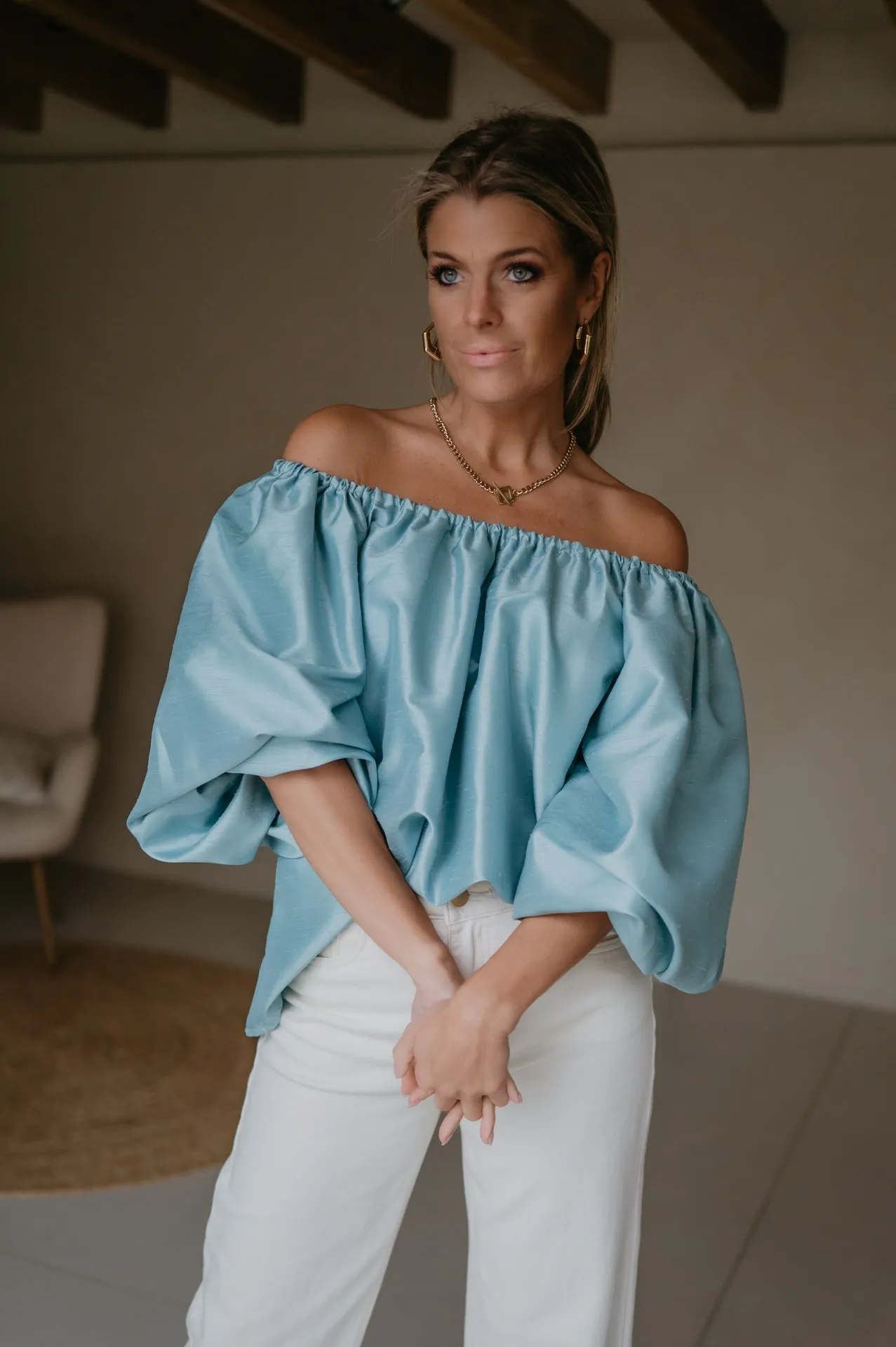 Piano blouse I Turquoise
