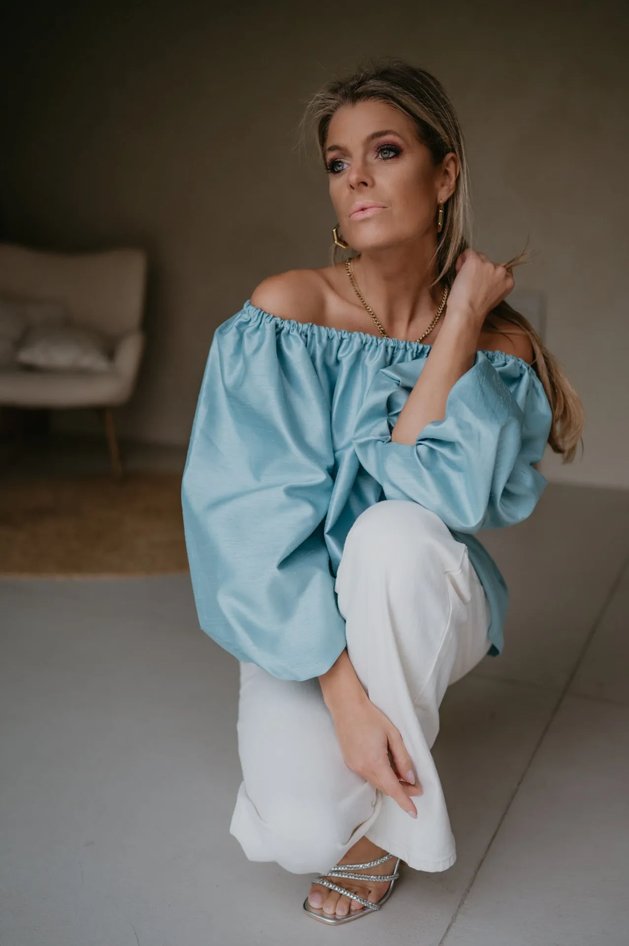 Piano blouse I Turquoise