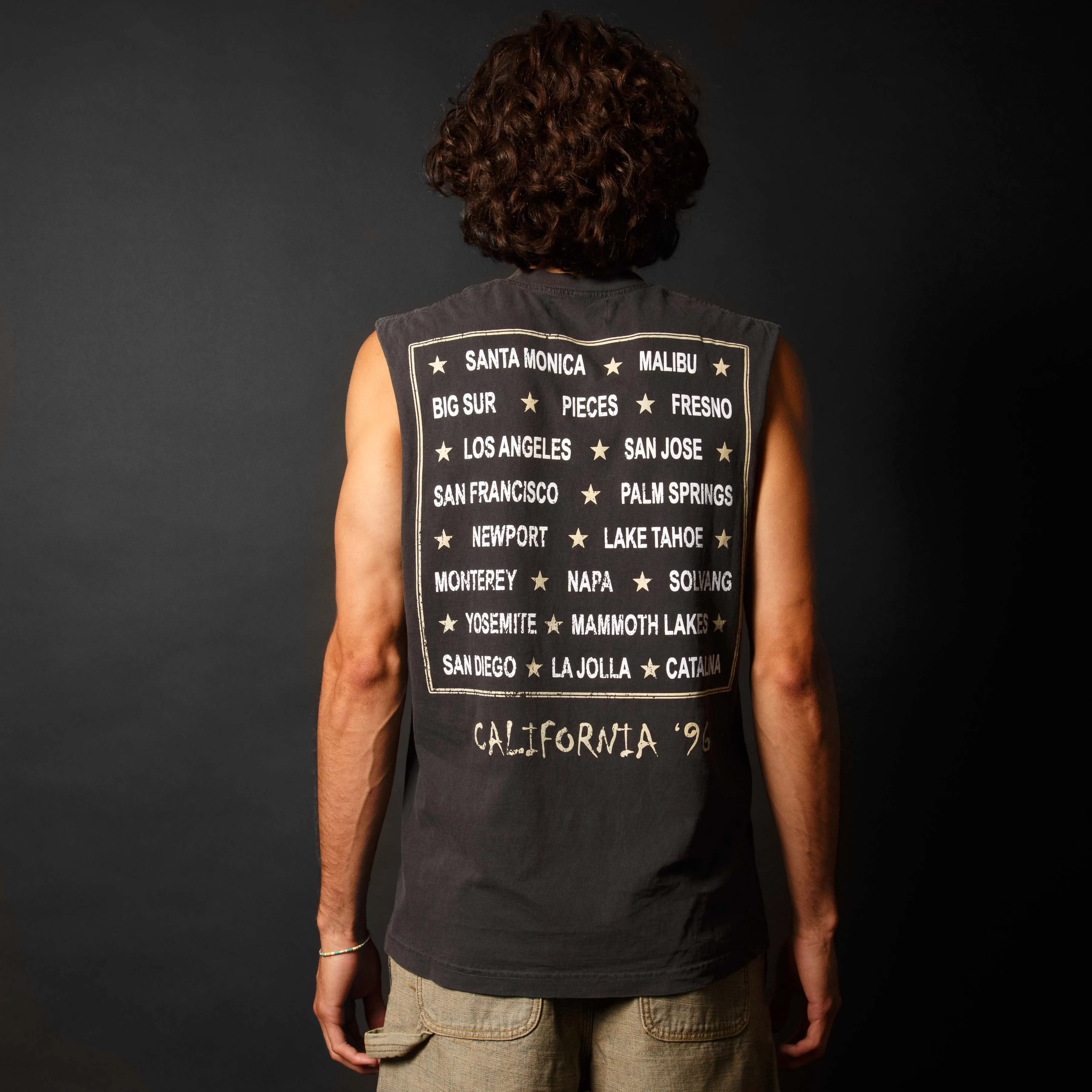 Vintage Black Road Trip Cut-Off Top – Add-On Pieces