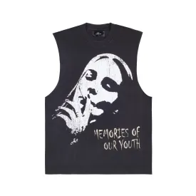 Vintage Black Road Trip Cut-Off Top – Add-On Pieces