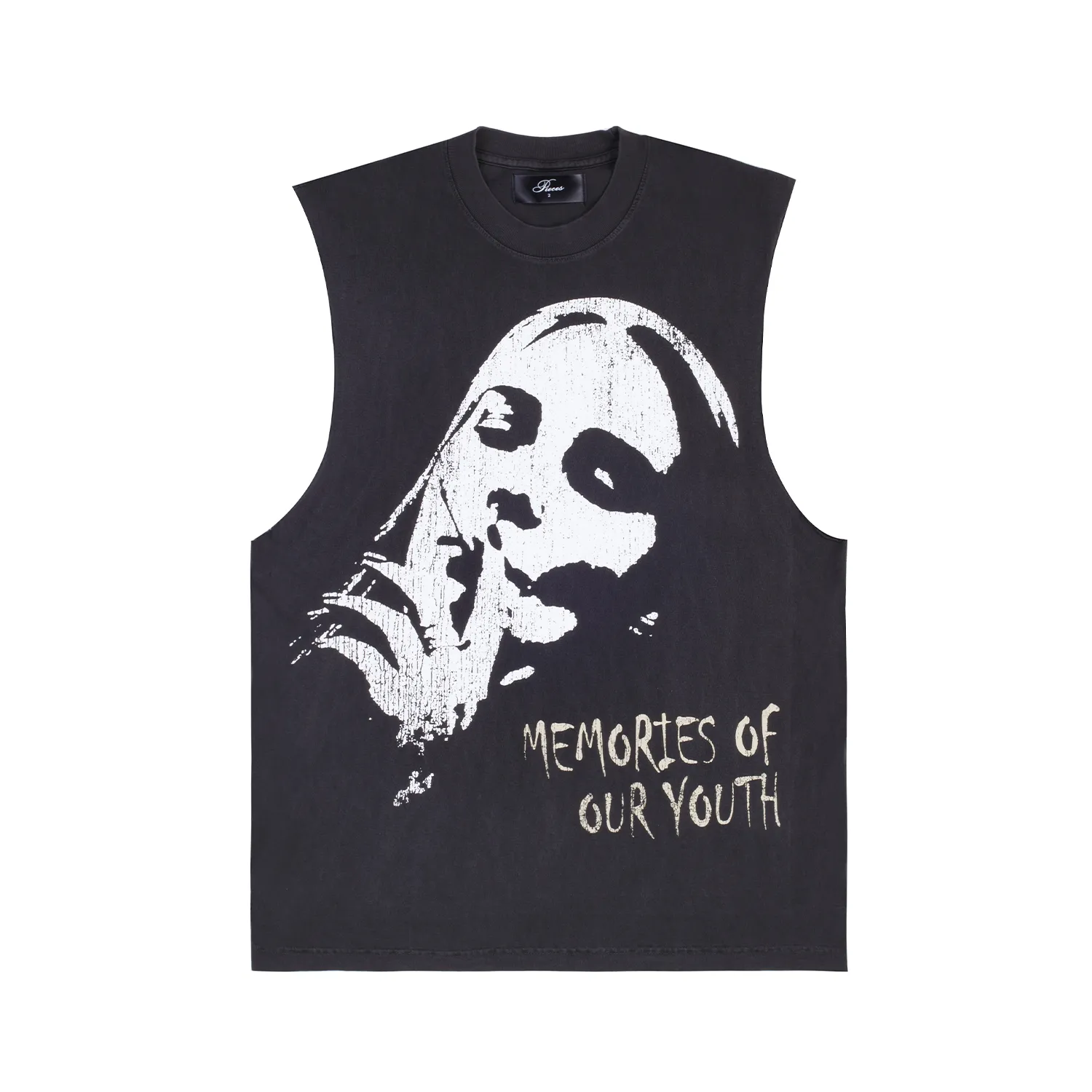 Vintage Black Road Trip Cut-Off Top – Add-On Pieces
