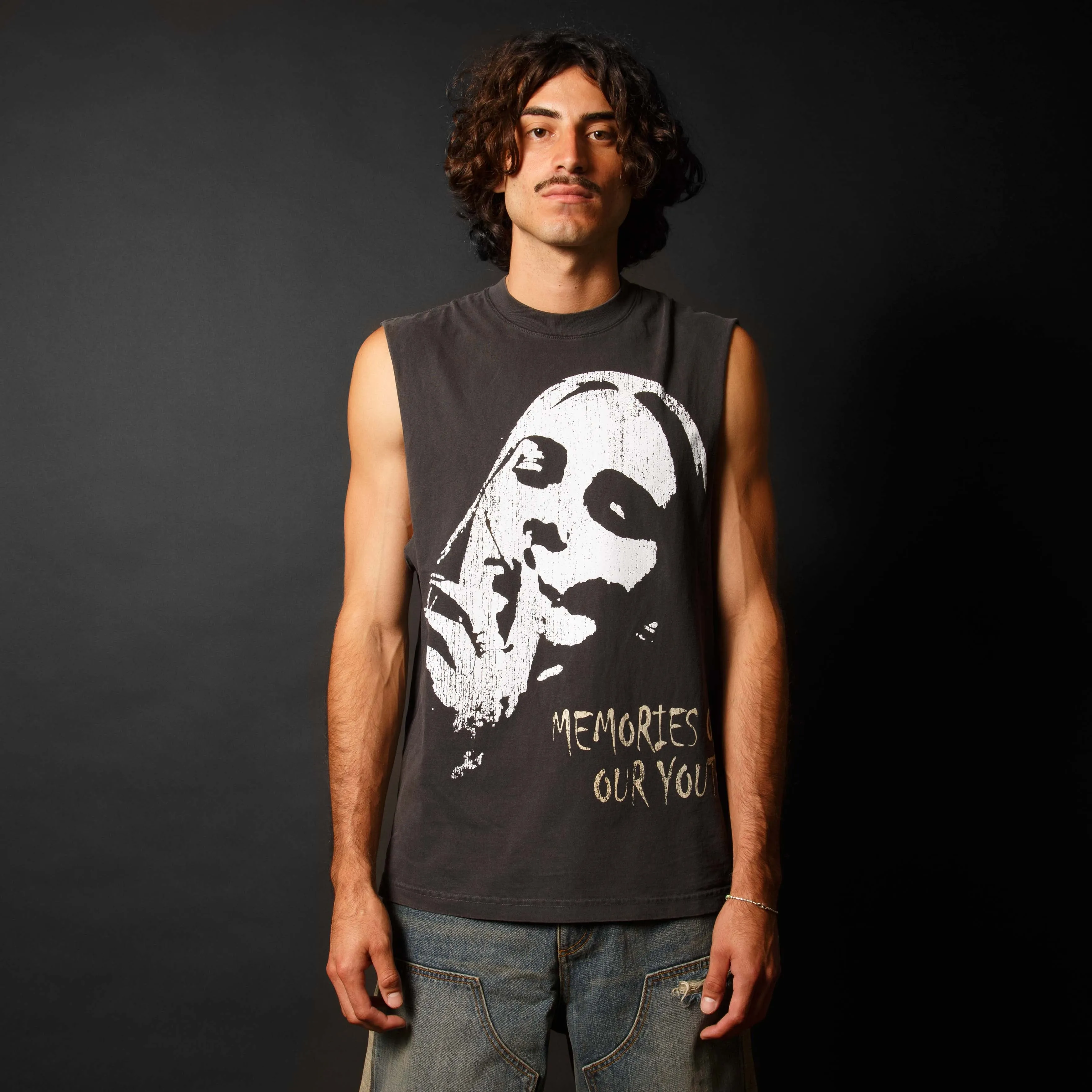 Vintage Black Road Trip Cut-Off Top – Add-On Pieces