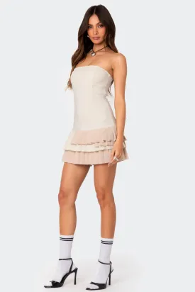 Pleated Charm Mini Dress