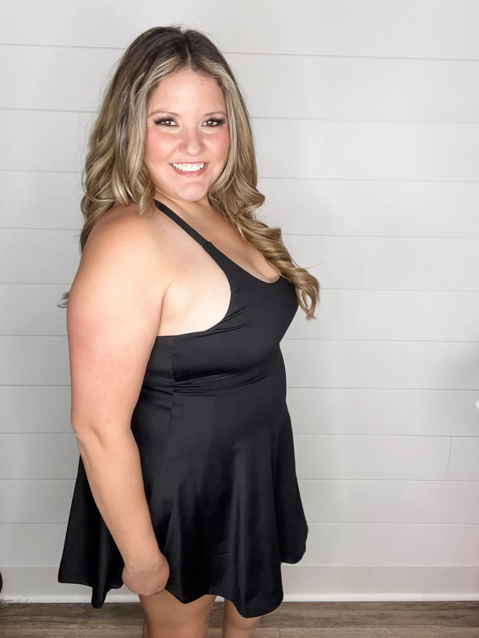"Game On" Active Dress with Built In Shorts(Black)