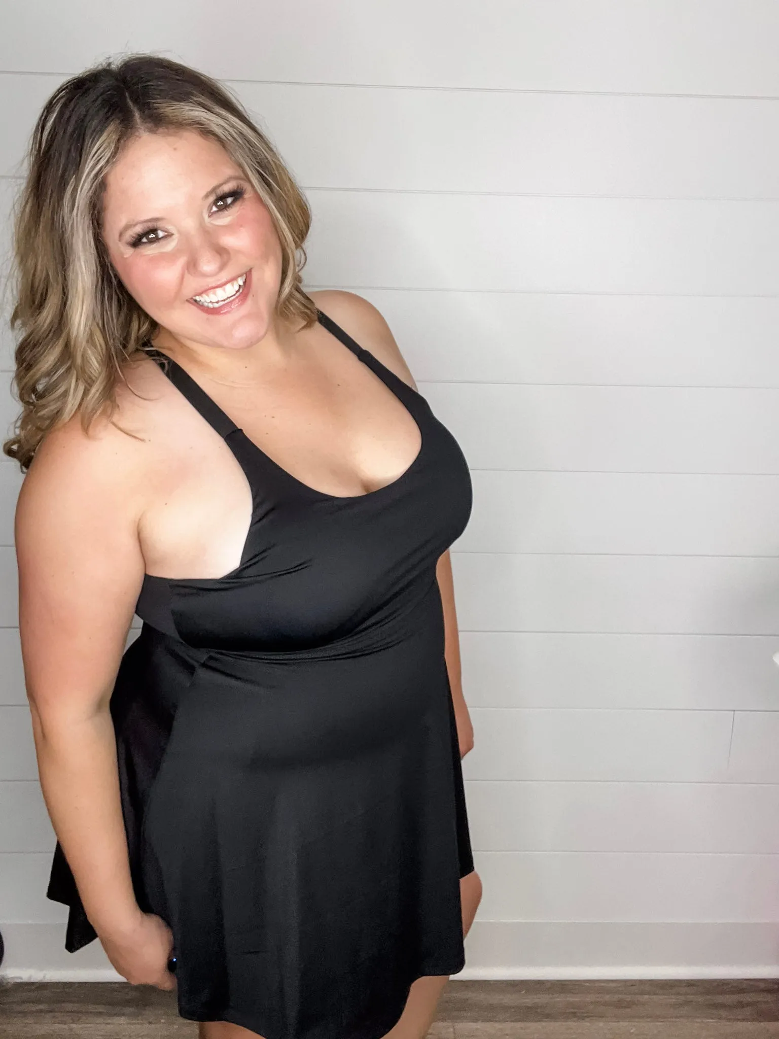 "Game On" Active Dress with Built In Shorts(Black)