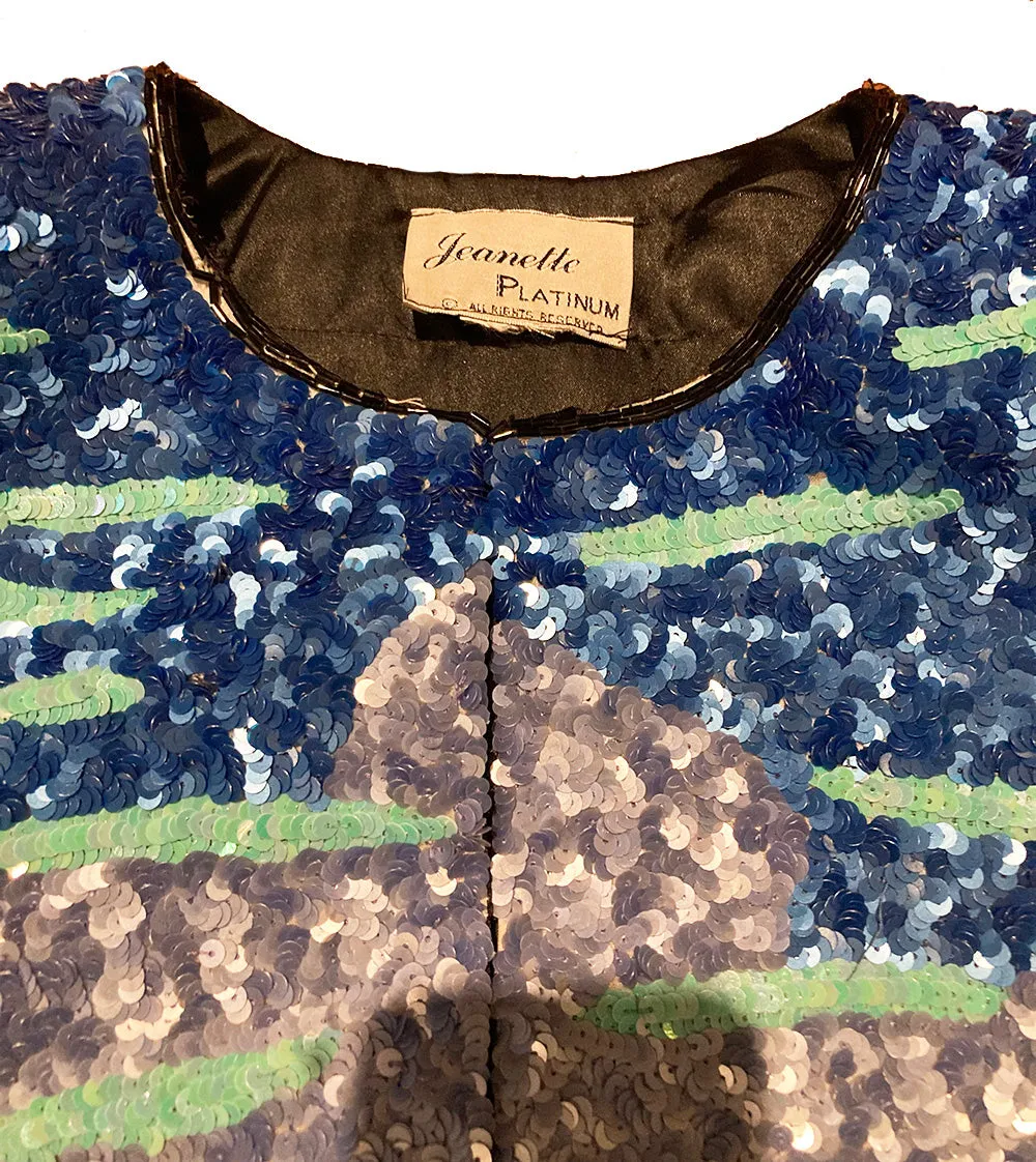 RARE Vintage Jeanette Kastenberg Beaded Sequin Bugs Bunny Jacket c1990s