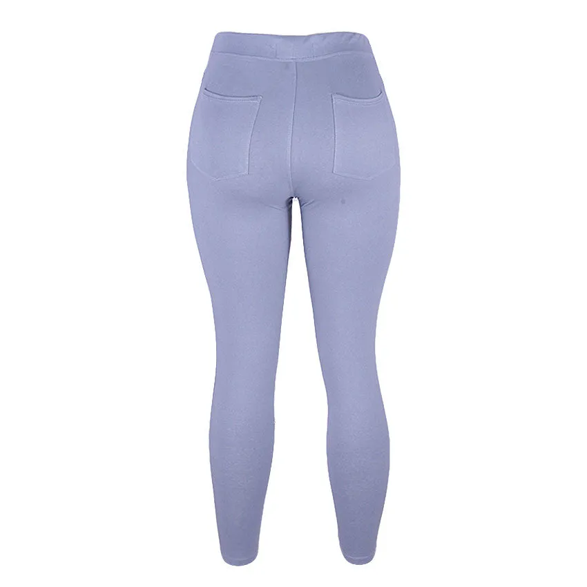 REDTAG Blue Leggings for Women