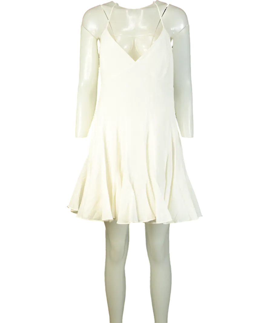 Rhode Women's White Maria Linen-blend Mini Dress UK 12