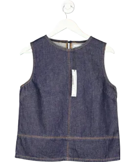 River Island Blue Denim Crew Neck Vest Top UK 10