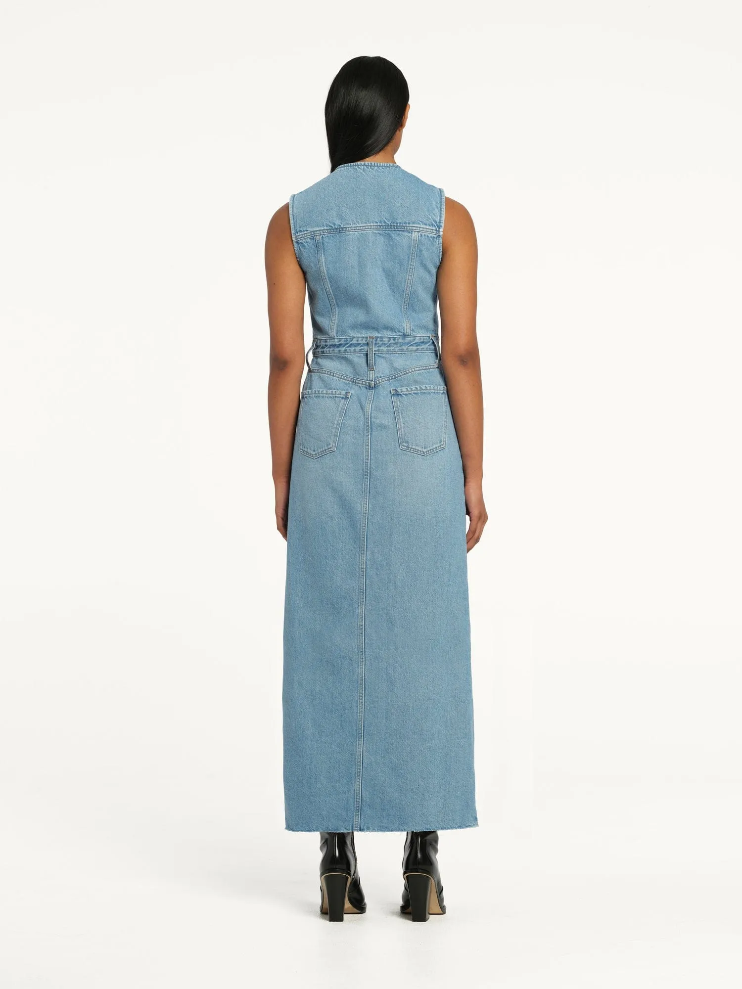 Roxanne Maxi Dress Saunter | Linen Denim