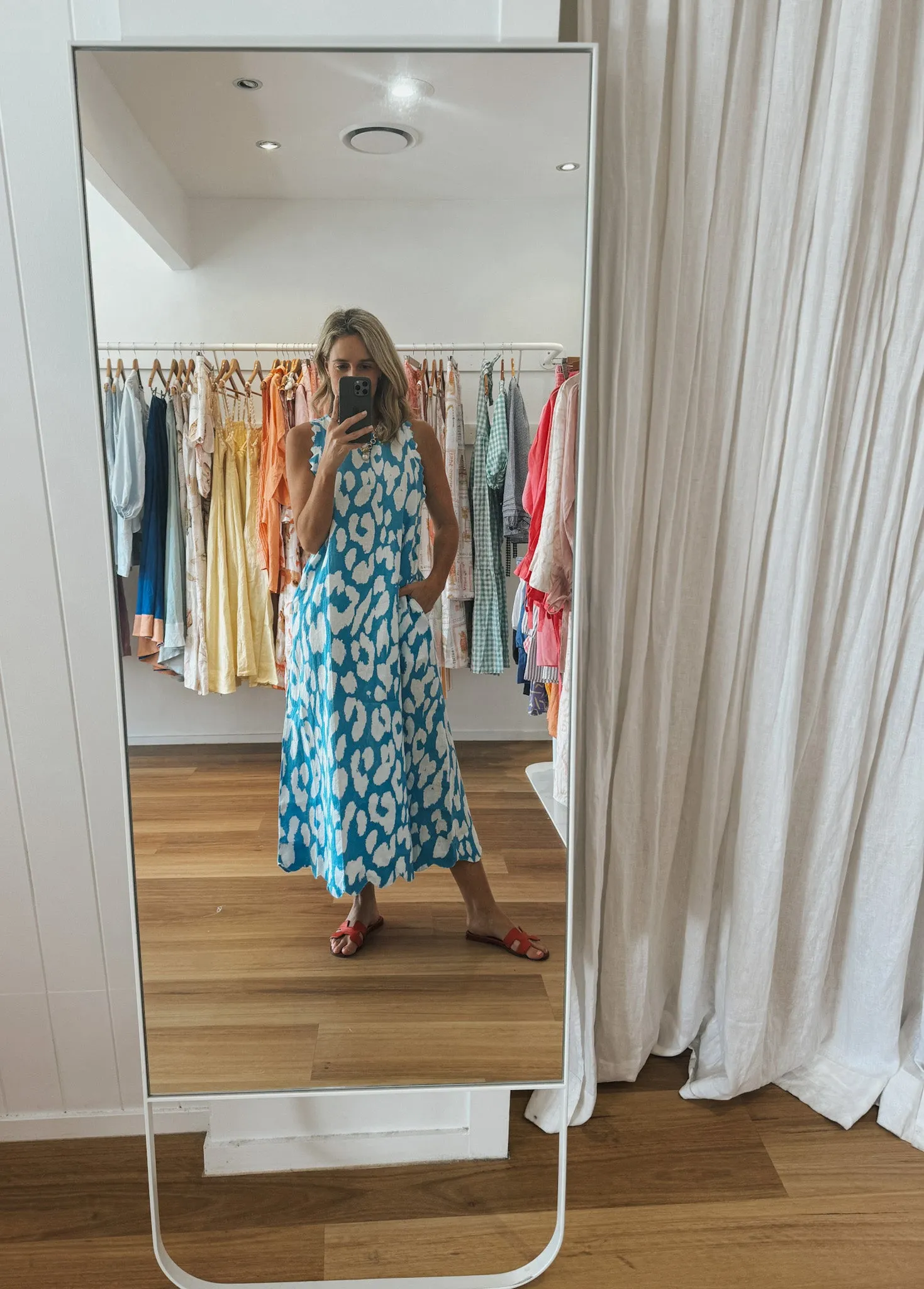 Rue Dress - Blue Leopard