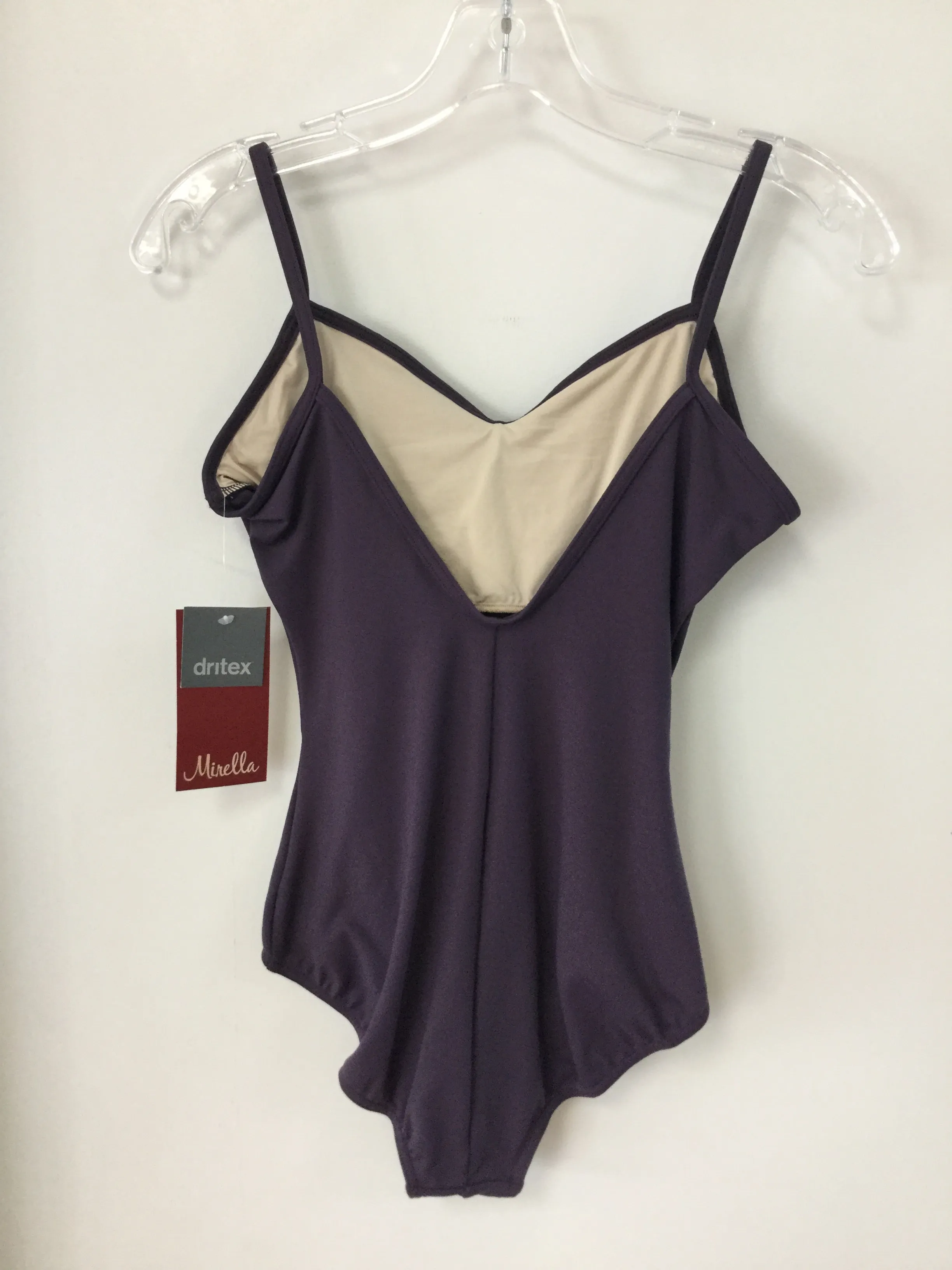 Seamed V Front Camisole Leotard Blackberry M207LD - Adult Large