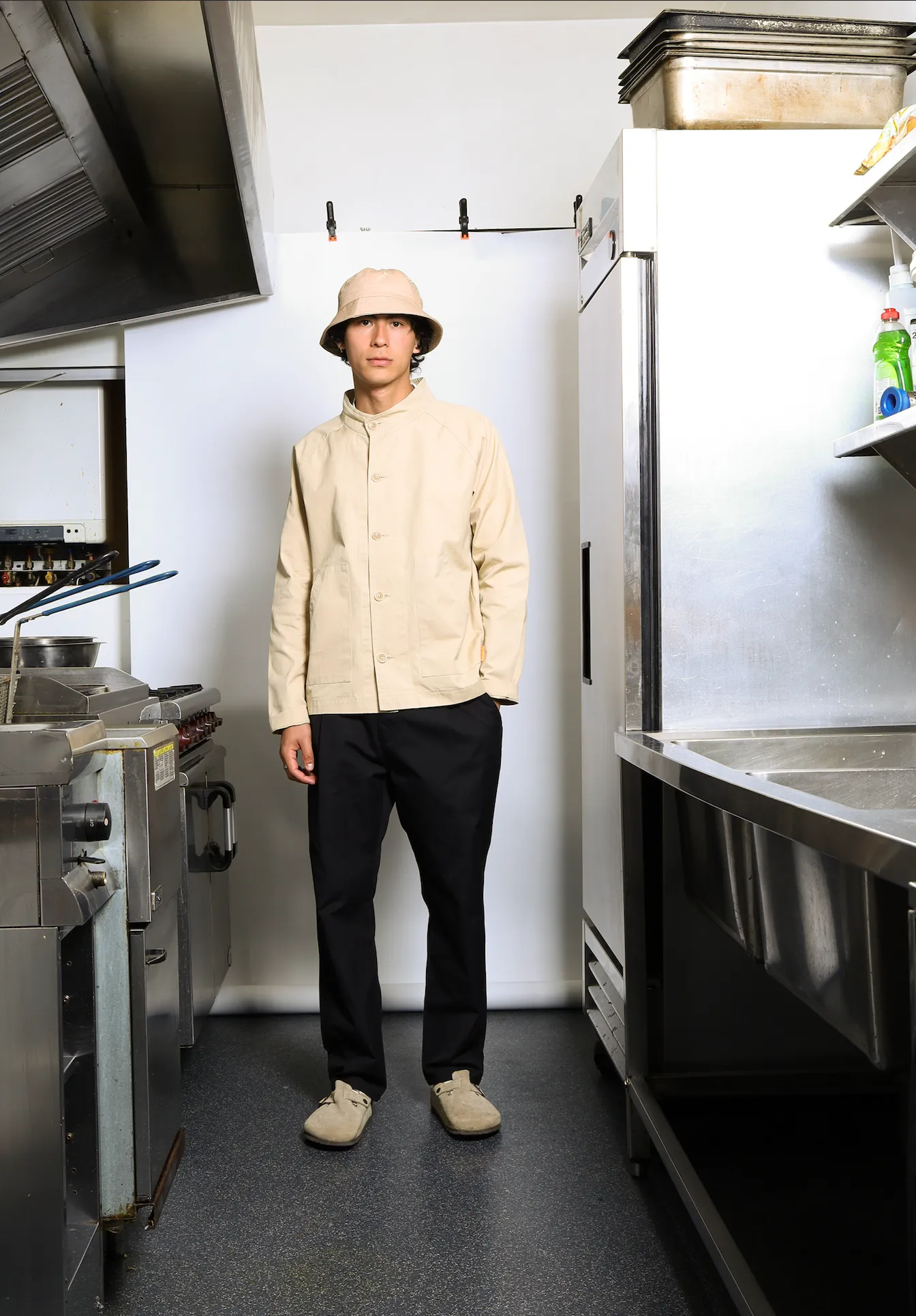 Service Works Stone Grey Fine Twill Waiter Jacket