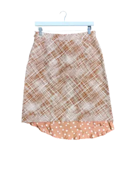 Size IT 46 (10) | Marni Light Brown Crosshatch Skirt