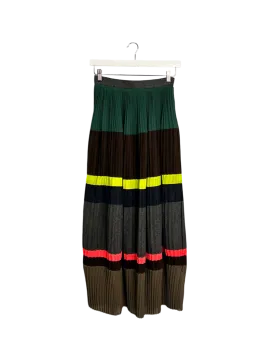 Size M - Kolor Multicoloured Multi-fabric Pleated Maxi Skirt