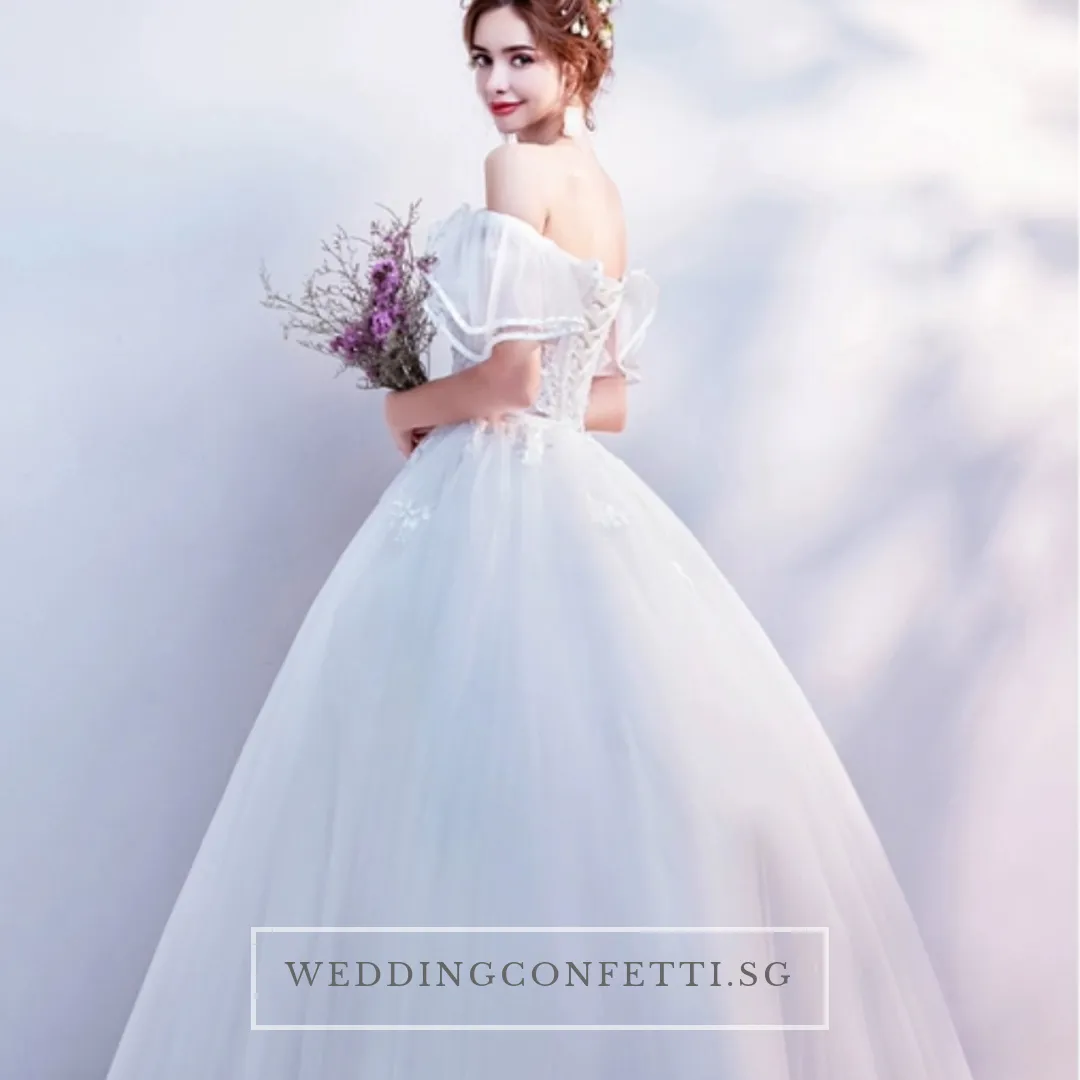 The Athelia Wedding Bridal Off Shoulder Ball Gown