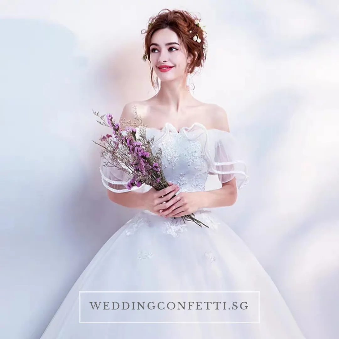 The Athelia Wedding Bridal Off Shoulder Ball Gown
