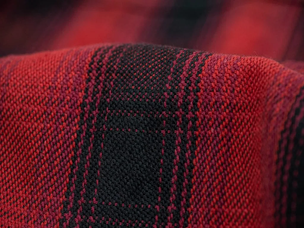The Flat Head Ombré Flannel Shirt Red