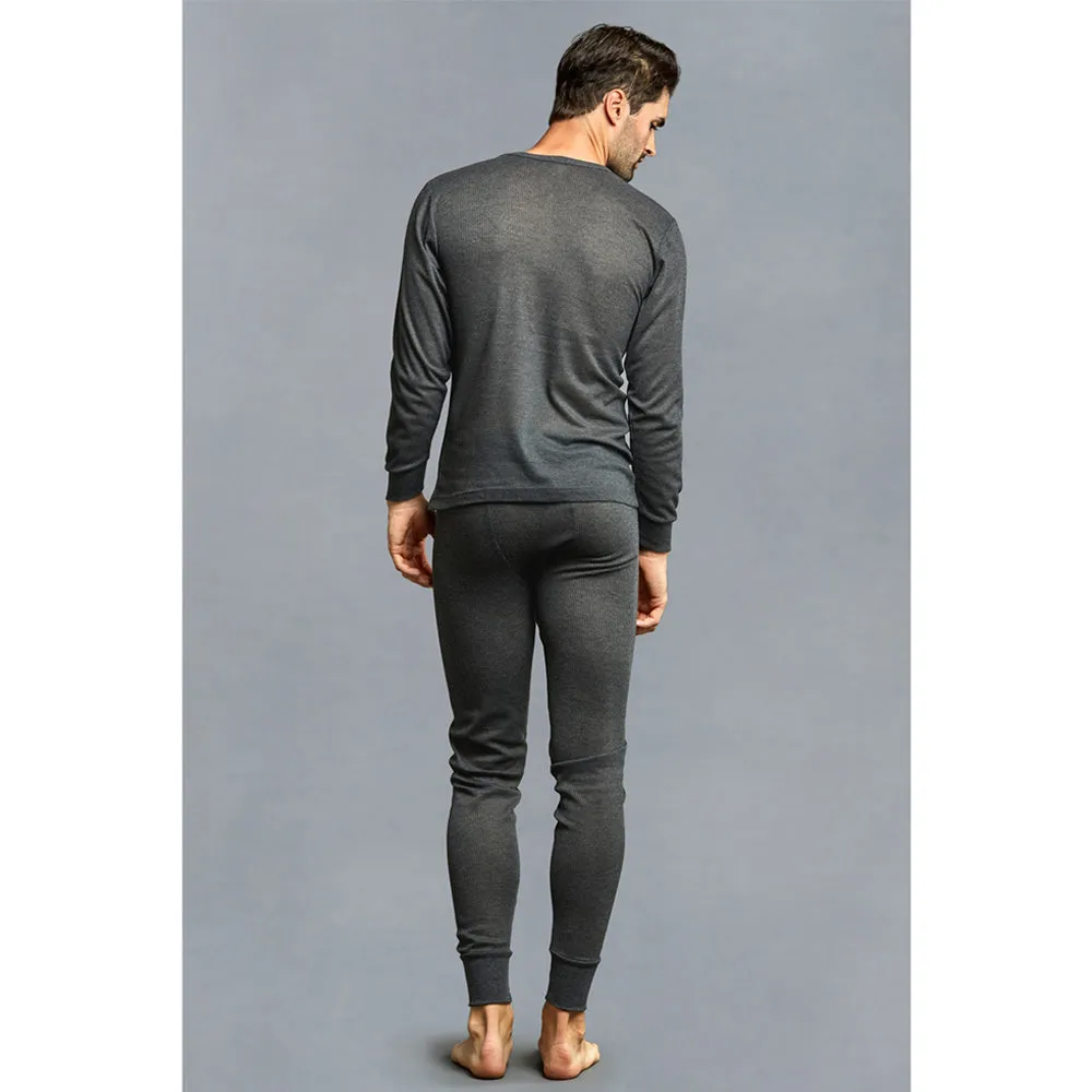 Thermal Underwear Men Long Shirt Pants Base Layer Leggings Bottoms Cold Grey 2XL
