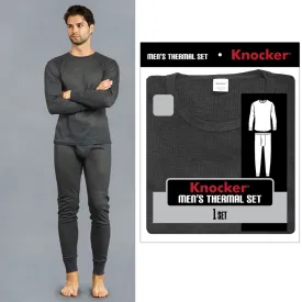 Thermal Underwear Men Long Shirt Pants Base Layer Leggings Bottoms Cold Grey 2XL
