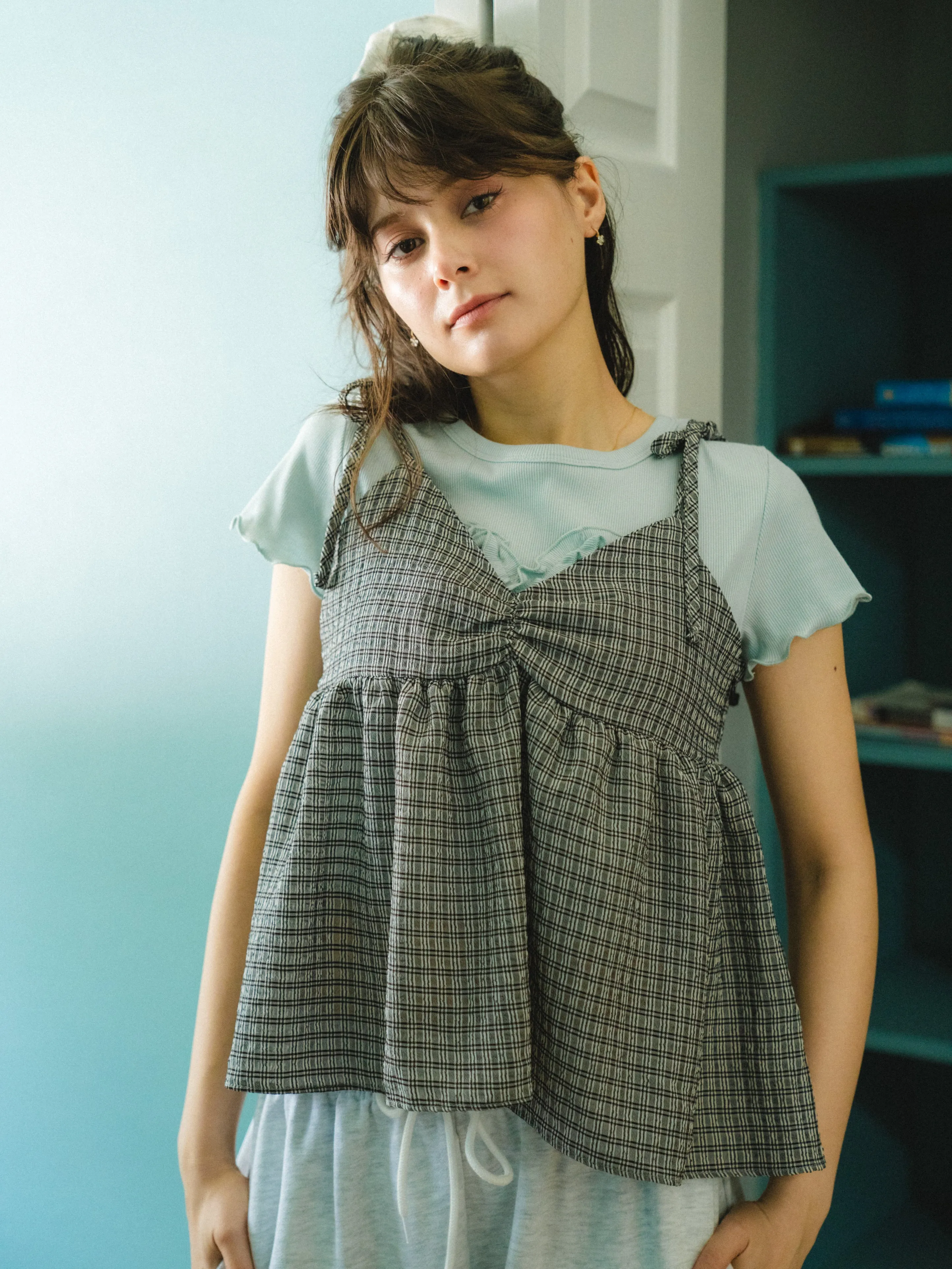 Tiny Check Camisole