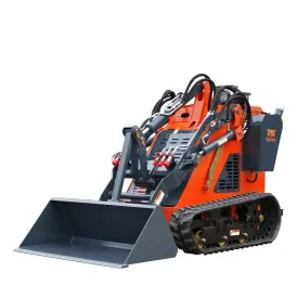 Compact and Powerful TMG Industrial 22 HP Honda Engine Stand-On Mini Track Loader - 750 lb Capacity with Eaton Hydraulic Motor, Permco Pump, Italian Hydro Control Valve, Joystick Controls, and Smooth Bucket (Model TMG-MVL22H)