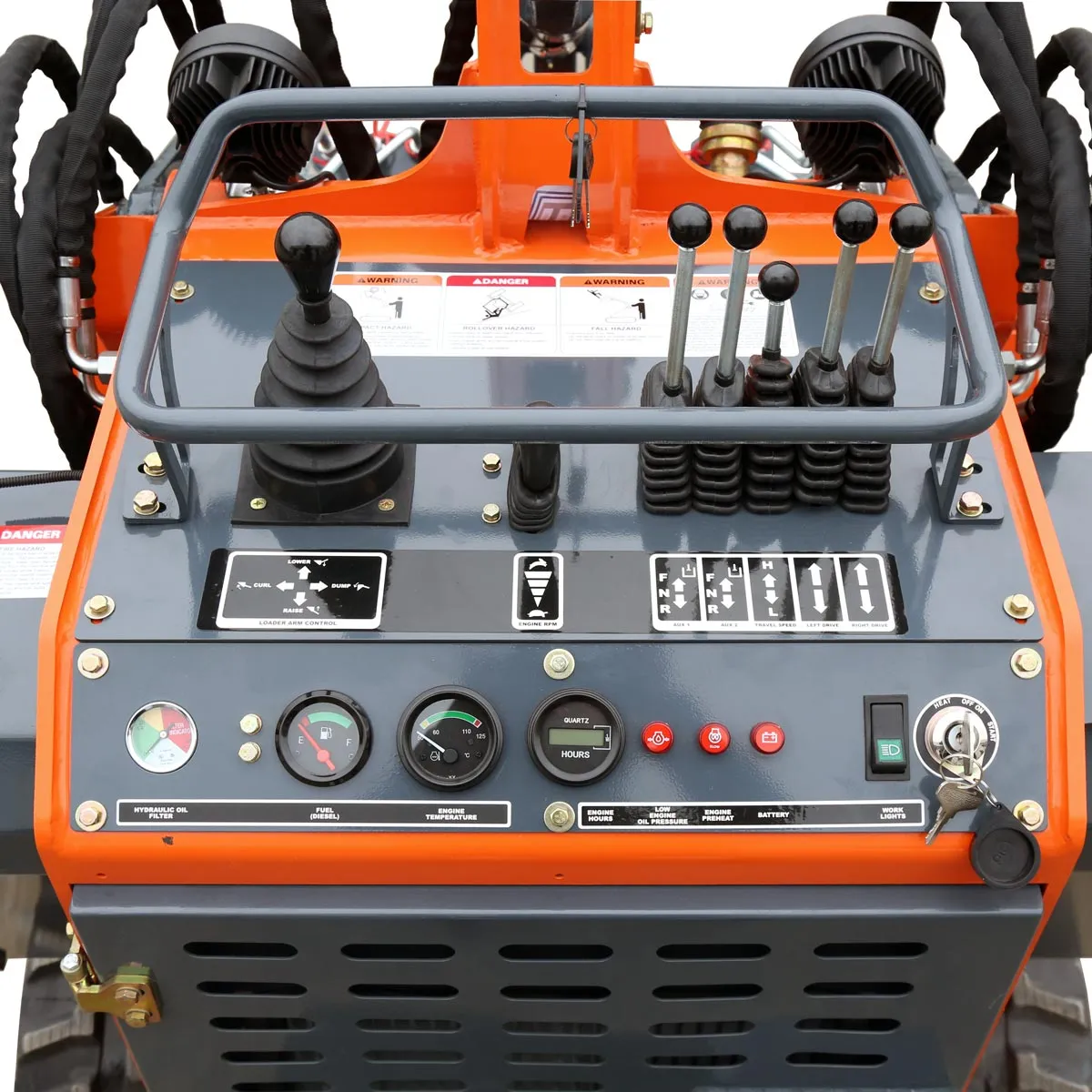 Compact and Powerful TMG Industrial 22 HP Honda Engine Stand-On Mini Track Loader - 750 lb Capacity with Eaton Hydraulic Motor, Permco Pump, Italian Hydro Control Valve, Joystick Controls, and Smooth Bucket (Model TMG-MVL22H)